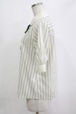 画像2: F i.n.t / タイ付きマルチストライプクレリック5分袖シャツ Free OLIVEGREEN H-26-02-02-047-CA-BL-NS-ZH (2)