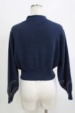 画像3: an another angelus / 飾りケーブル衿ぐりニットカーディガン Free NAVY H-26-02-02-053-CA-TO-NS-ZH (3)