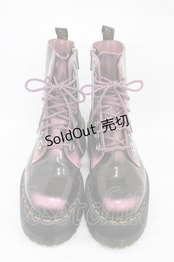 画像1: Dr.Martens （Getta Grip） / JADON MAX 8ホールブーツ UK6(約25cm) ブラックピンク H-26-02-02-1001-PU-SH-KB-ZH (1)