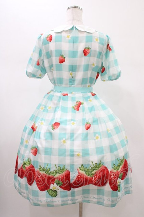 画像2: Emily Temple cute / ギンガムチェックBERRYワンピース  ミント H-26-02-02-1029-ET-OP-KB-ZH (2)