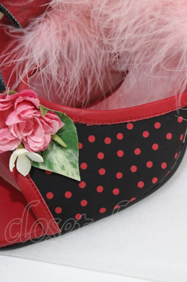 画像4: MILK / ルームミュール L ブラックドット×レッド H-26-02-02-1003-ML-SH-KB-ZH (4)