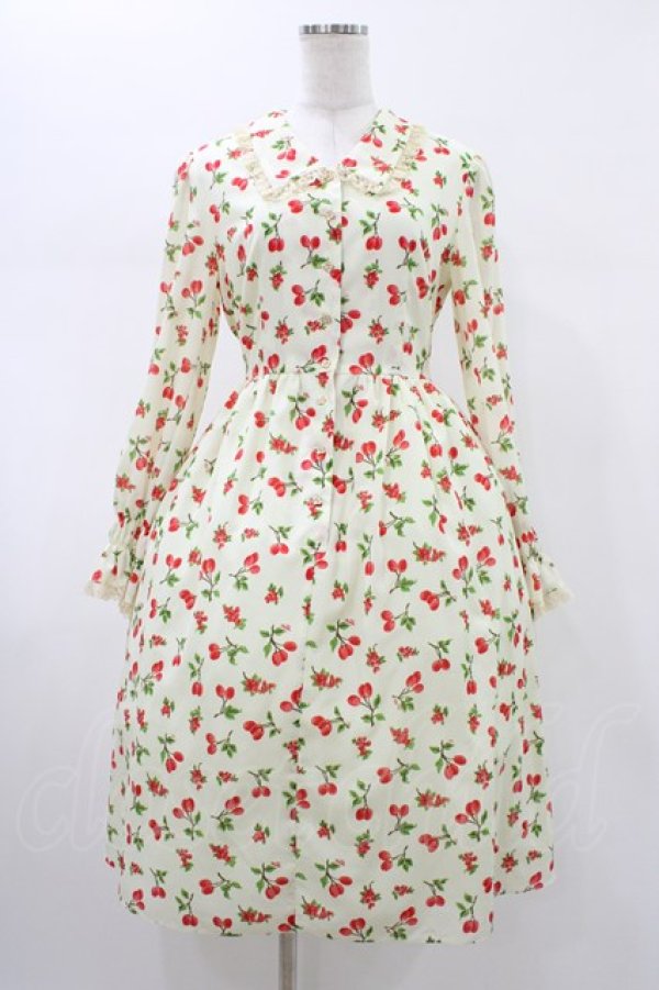 画像1: MILK / ベリー・ルージュドレス  クリーム×レッドベリー H-26-02-02-1030-ML-OP-KB-ZH (1)