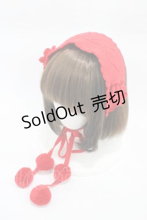 画像: MILK / ロゴニットヘッドドレス  レッド H-26-02-02-1004-ML-AC-KB-ZH