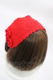 画像2: MILK / ロゴニットヘッドドレス  レッド H-26-02-02-1004-ML-AC-KB-ZH (2)