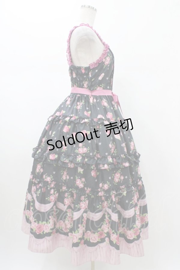 画像3: Emily Temple cute / フリルROSEキャミソールドレス M ブラック H-26-02-02-1034-ET-OP-KB-ZH (3)