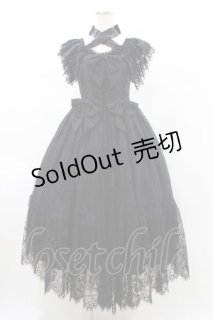 画像: Triple fortune / レースコルセットジャンパースカート  ブラック H-26-02-02-1035-EL-OP-KB-ZH