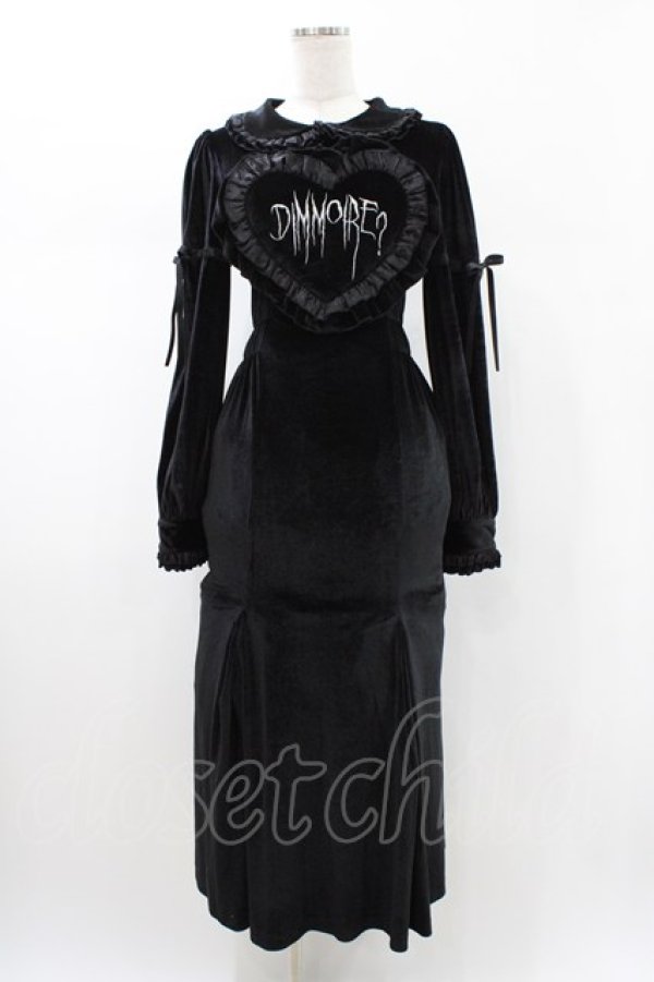 画像1: DimMoire / Gothicハートロングドレス  ブラック H-26-02-02-1036-0-OP-KB-ZH (1)
