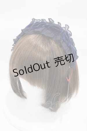画像: Melody BasKet / ご令嬢のチュールフリルヘアクリップ  ネイビー H-26-02-02-1005-LO-AC-KB-ZH