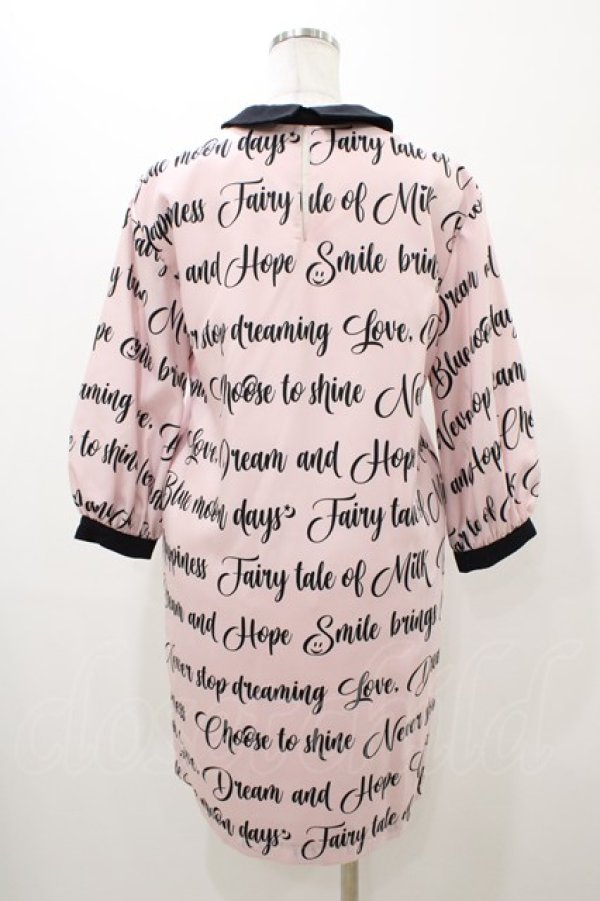 画像2: MILK / Me Timeワンピース  ピンク×ブラック H-26-02-02-1044-ML-OP-KB-ZH (2)