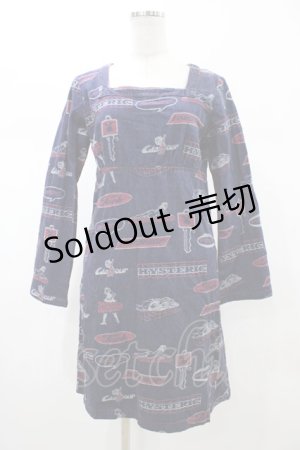 画像: HYSTERIC GLAMOUR / バックボタンデニムワンピース  ブルー H-26-02-02-1048-PU-OP-KB-ZH