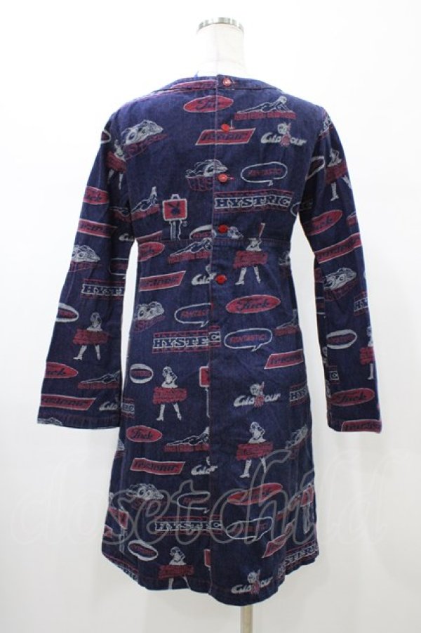 画像2: HYSTERIC GLAMOUR / バックボタンデニムワンピース  ブルー H-26-02-02-1048-PU-OP-KB-ZH (2)