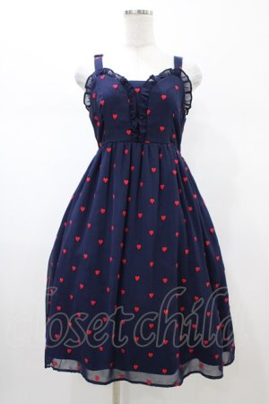 画像: MILK / レッドハートDollドレス  ネイビー×レッドハート H-26-02-02-1049-ML-OP-KB-ZH