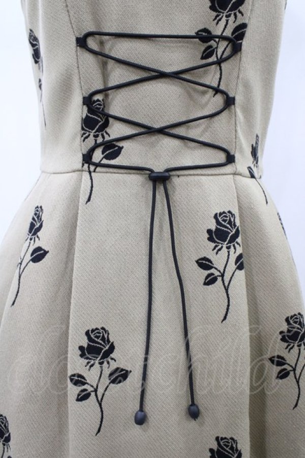 画像3: MILK / Rose Jacquardジャンパースカート  ベージュベース H-26-02-02-1051-ML-OP-KB-ZH (3)