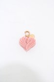 画像1: Q-pot. / グレースハートマカロンチャーム  ピンク H-26-02-02-1007-QP-ZA-KB-ZH (1)