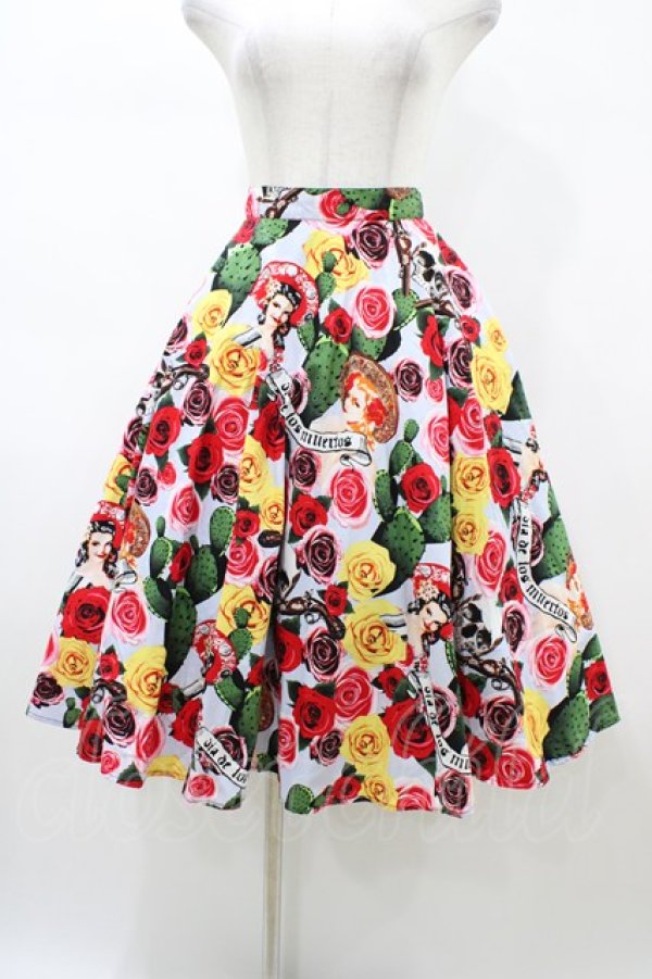 画像1: HELL BUNNY / Mexico 50’s Skirt M サックス H-26-02-02-1053-PU-SK-KB-ZH (1)