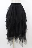 画像1: GHOST of HARLEM / イレギュラーチュールスカート  黒 H-26-02-02-1054-GL-SK-KB-ZH (1)