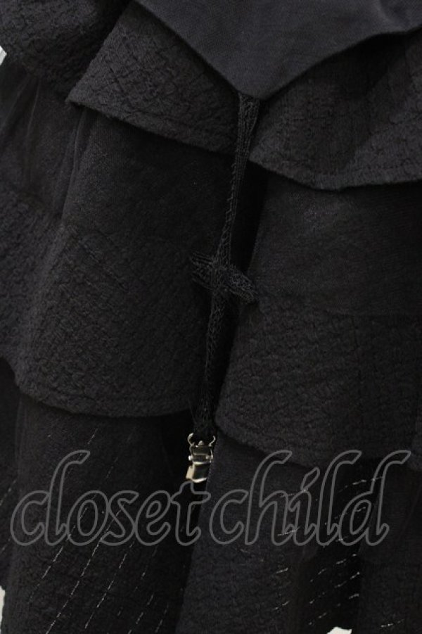 画像3: DimMoire / ガーター風フリルスカート  ブラック H-26-02-02-1055-0-SK-KB-ZH (3)