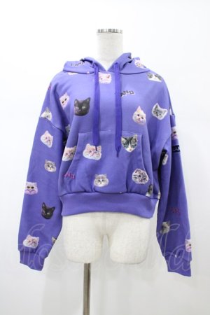 画像: LAND by MILKBOY / CAT BUNCH HOODIES  パープル H-26-02-02-1059-MB-TO-KB-ZH