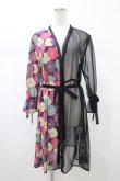 画像1: Despair / ギャザー袖和柄シースルー羽織  レトロ菊紫×ブラック H-26-02-02-1060-GO-TO-KB-ZH (1)