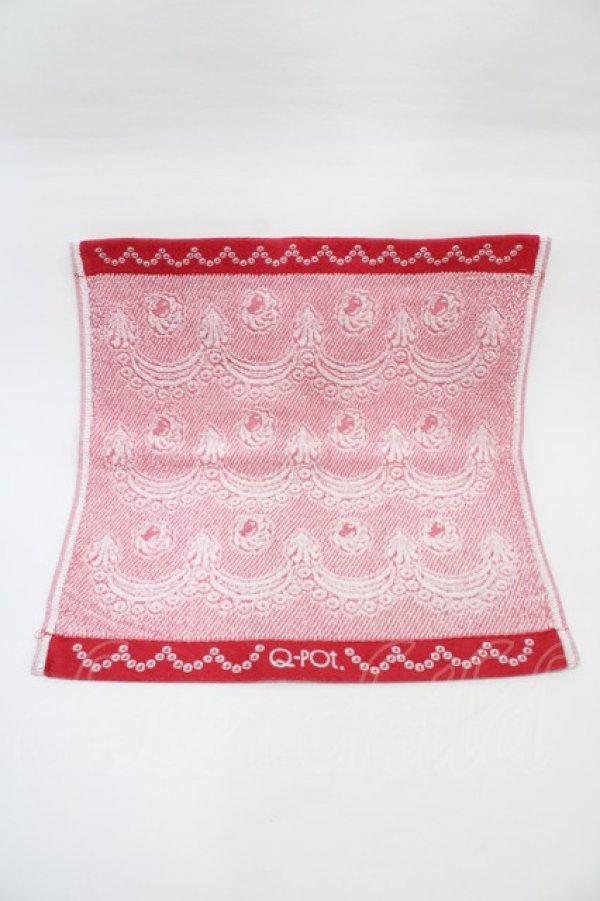 画像1: Q-pot. / チェリーホイップハンドタオル  レッド H-26-02-02-1012-QP-ZA-KB-ZH (1)