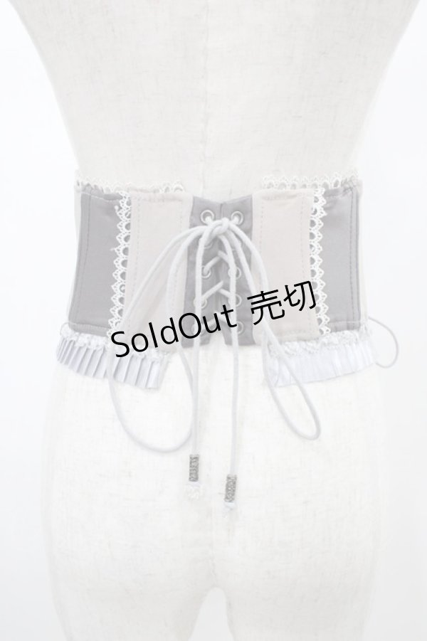 画像2: OZZ ANGELO / プリーツフリルショートコルセット  グレー H-26-02-02-1013-OO-ZA-KB-ZH (2)