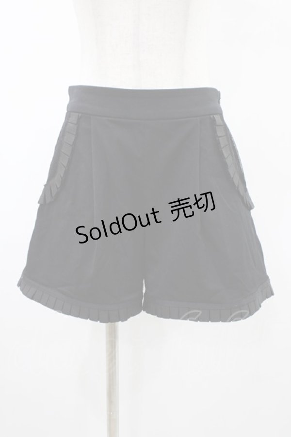 画像1: abilletage / フリルショートパンツ  ブラック H-26-02-02-1015-GO-PA-KB-ZH (1)