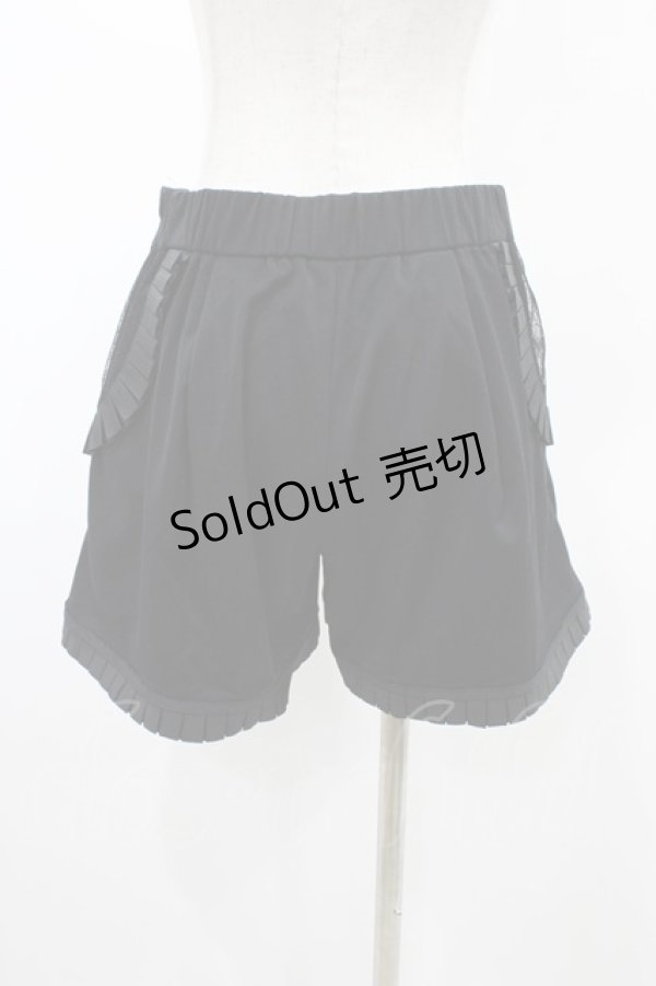 画像2: abilletage / フリルショートパンツ  ブラック H-26-02-02-1015-GO-PA-KB-ZH (2)