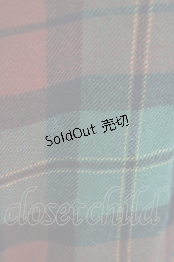 画像3: Jane Marple / ウールタータンパンツ M グリーン×ブラウン H-26-02-02-1016-JM-PA-AK-ZH (3)