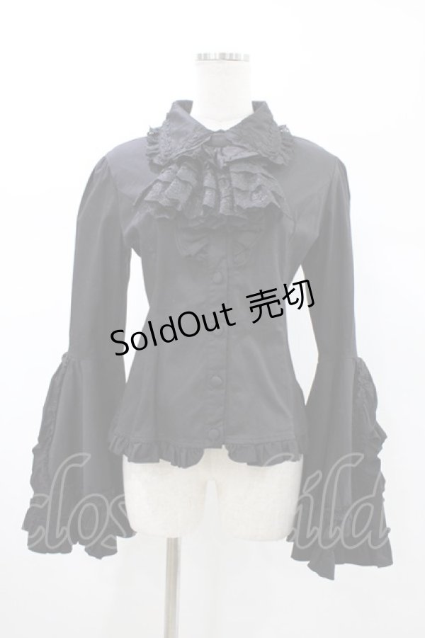 画像1: ATELIER PIERROT / -Blooming Rose- 姫袖ブラウス  ブラック H-26-02-02-1020-EL-BL-KB-ZH (1)