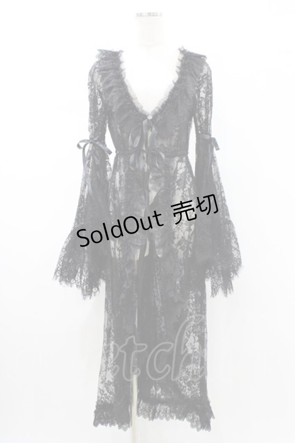 画像1: Triple fortune / レースオーバードレス  ブラック H-26-02-02-1022-EL-OP-KB-ZH (1)