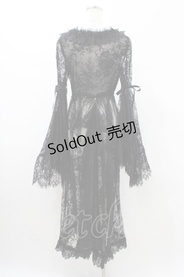 画像2: Triple fortune / レースオーバードレス  ブラック H-26-02-02-1022-EL-OP-KB-ZH (2)