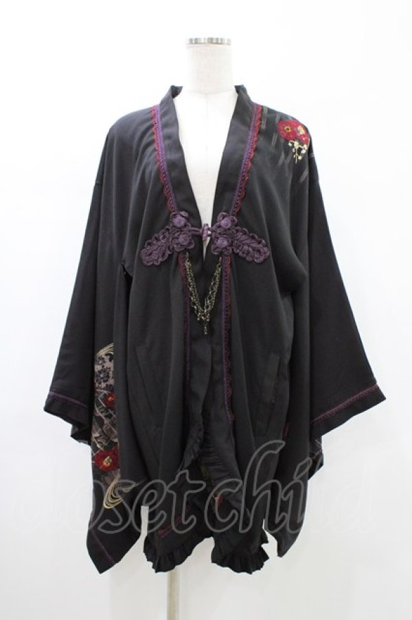 画像1: Ozz oneste / 着物風羽織  黒 H-26-02-02-1023-OO-JA-KB-ZH (1)