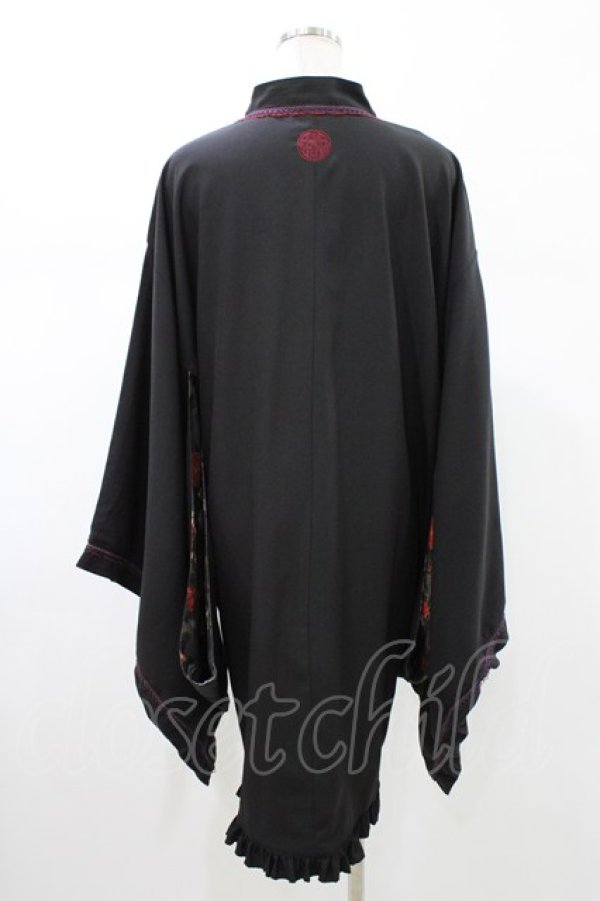 画像2: Ozz oneste / 着物風羽織  黒 H-26-02-02-1023-OO-JA-KB-ZH (2)