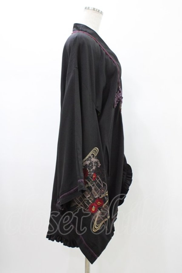 画像3: Ozz oneste / 着物風羽織  黒 H-26-02-02-1023-OO-JA-KB-ZH (3)