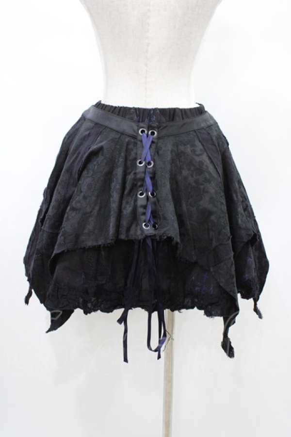 画像2: FRILL / ダメージレイヤードスカート  ブラック H-26-02-02-1025-HN-SK-KB-ZH (2)