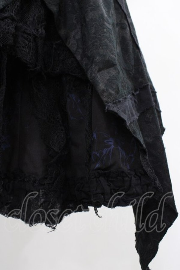 画像4: FRILL / ダメージレイヤードスカート  ブラック H-26-02-02-1025-HN-SK-KB-ZH (4)