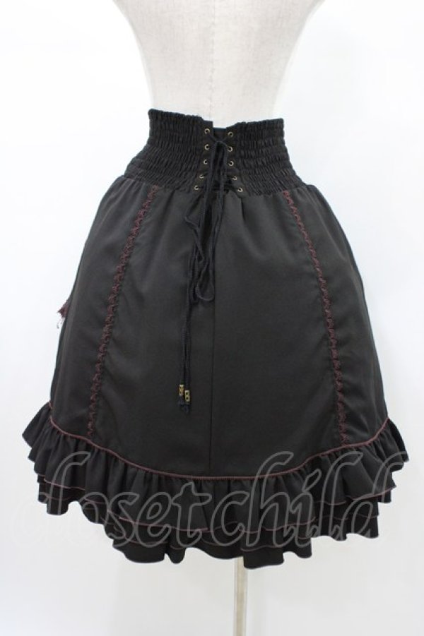 画像2: Ozz oneste / タッセルチャーム付刺繍スカート  黒 H-26-02-02-1026-OO-SK-KB-ZH (2)