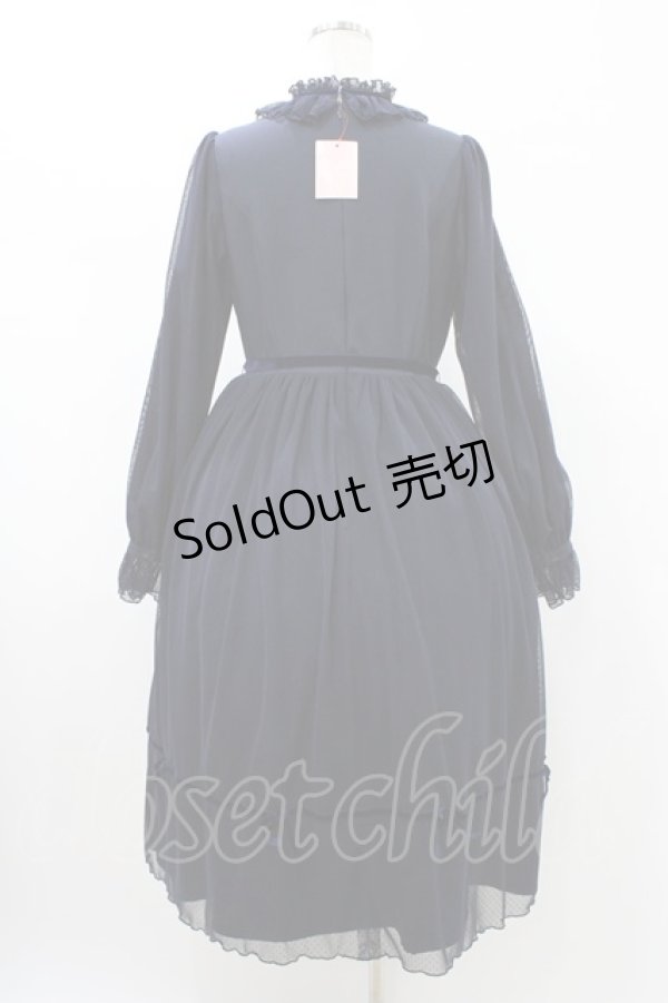 画像2: Melody BasKet / ご令嬢のチュールワンピース M ネイビー H-26-02-02-1027-LO-OP-KB-ZH (2)