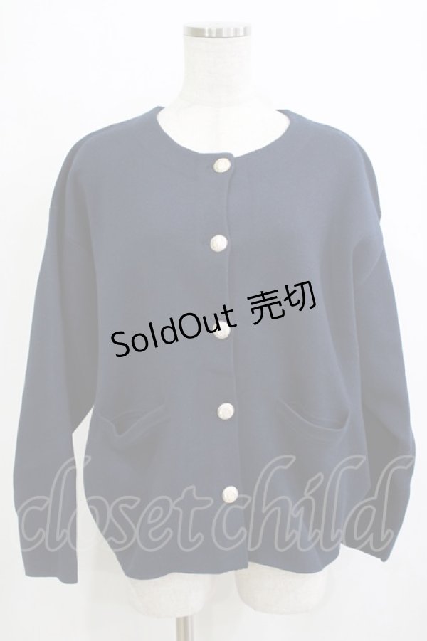 画像1: an another angelus / ゴールド釦コクーンニットカーディガン Free NAVY H-26-02-02-058-CA-TO-NS-ZH (1)