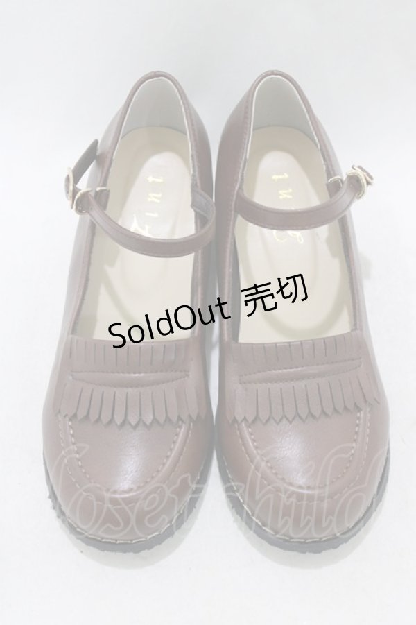 画像1: Fi.n.t / ストラップローファー S/22.5~23cm BROWN H-26-02-02-065-CA-SH-NS-ZH (1)