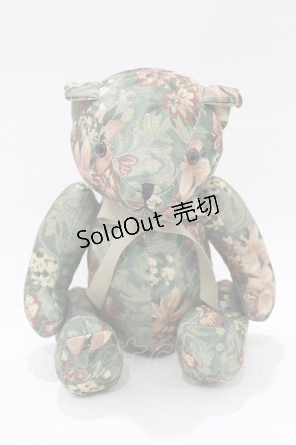 画像1: F i.n.t / オリジナルテディベア  グリーン/ゴブラン H-26-02-02-069-CA-ZA-NS-ZH (1)