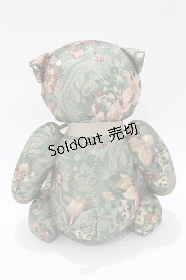 画像2: F i.n.t / オリジナルテディベア  グリーン/ゴブラン H-26-02-02-069-CA-ZA-NS-ZH (2)