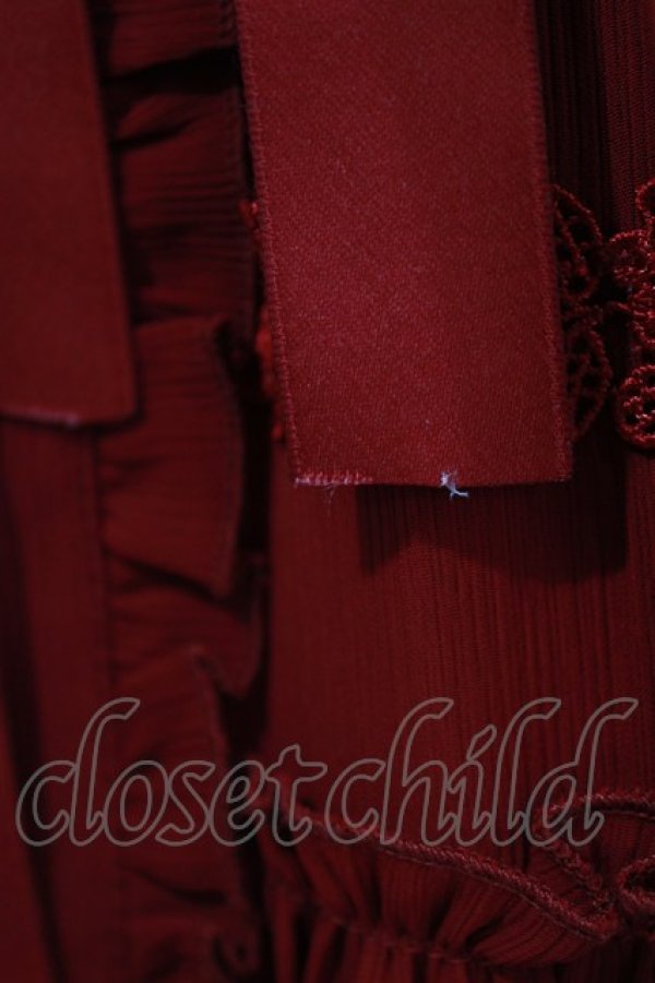 画像4: Dawn & Morning Dew（海外ロリータブランド） / フリルジャンパースカート L レッド H-26-02-02-005-PU-OP-NS-ZH (4)