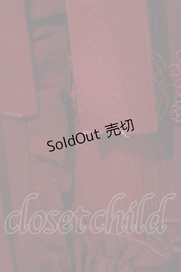 画像4: Dawn & Morning Dew（海外ロリータブランド） / フリルジャンパースカート L レッド H-26-02-02-005-PU-OP-NS-ZH (4)