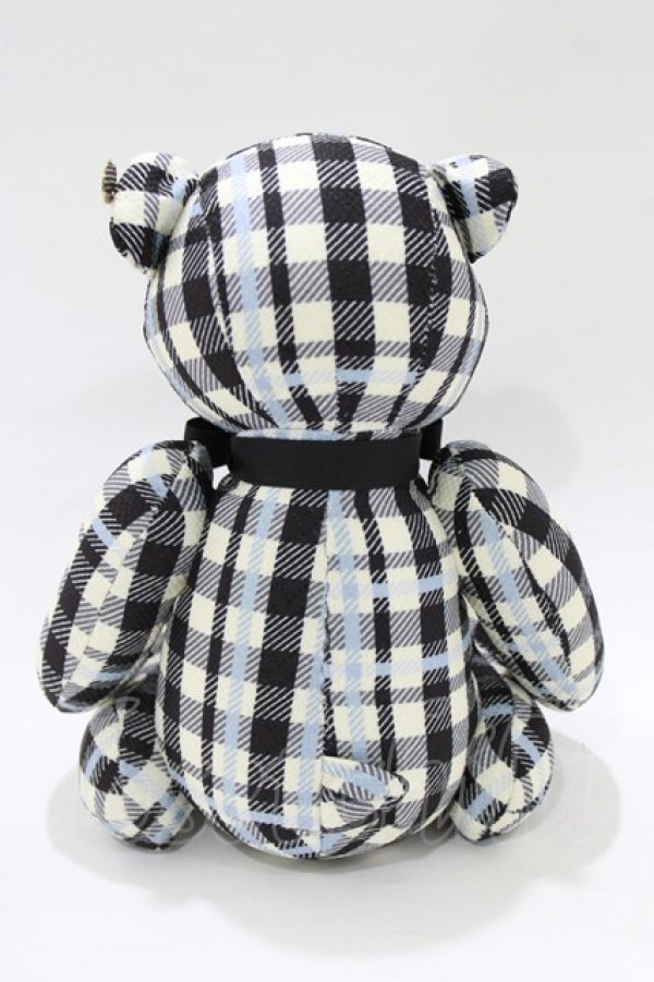 画像2: F i.n.t / オリジナルテディベア  オフ/ブラック/サックスチェック H-26-02-02-072-CA-ZA-NS-ZH (2)