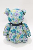 画像2: F i.n.t / オリジナルテディベア  ブルー/花柄 H-26-02-02-073-CA-ZA-NS-ZH (2)