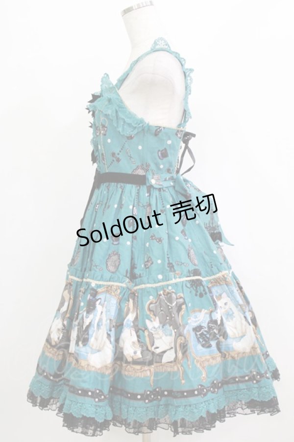 画像2: Angelic Pretty / Princess Catティアードジャンパースカート Free グリーン H-26-02-02-006-AP-OP-NS-ZH (2)