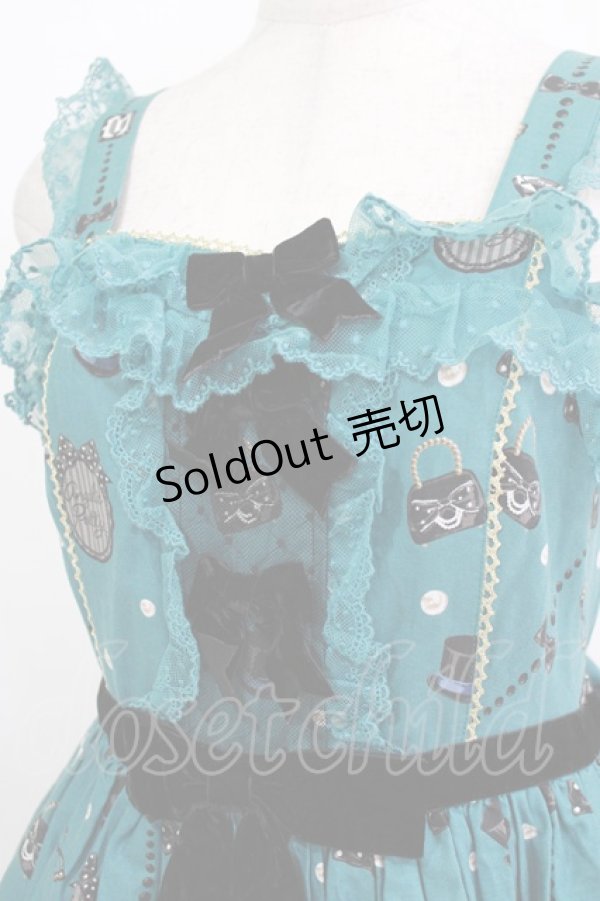 画像4: Angelic Pretty / Princess Catティアードジャンパースカート Free グリーン H-26-02-02-006-AP-OP-NS-ZH (4)