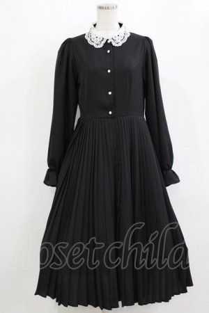 画像: m petit by misako / AM*レースエリプリーツワンピース L ブラック H-26-02-02-008-LO-OP-NS-ZH