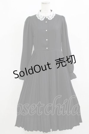 画像: m petit by misako / AM*レースエリプリーツワンピース L ブラック H-26-02-02-008-LO-OP-NS-ZH